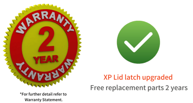 Warranty 2 years_xp lid latch upgraded-1